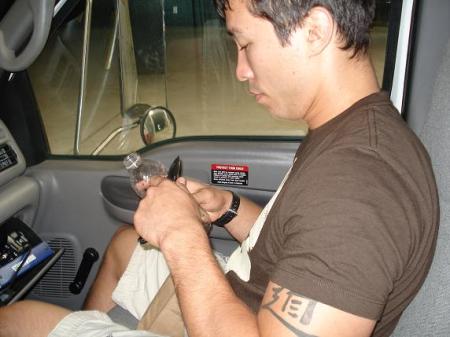 dsc03489 Water Bottle + Pocket Knife = Louisiana High Ball Glass